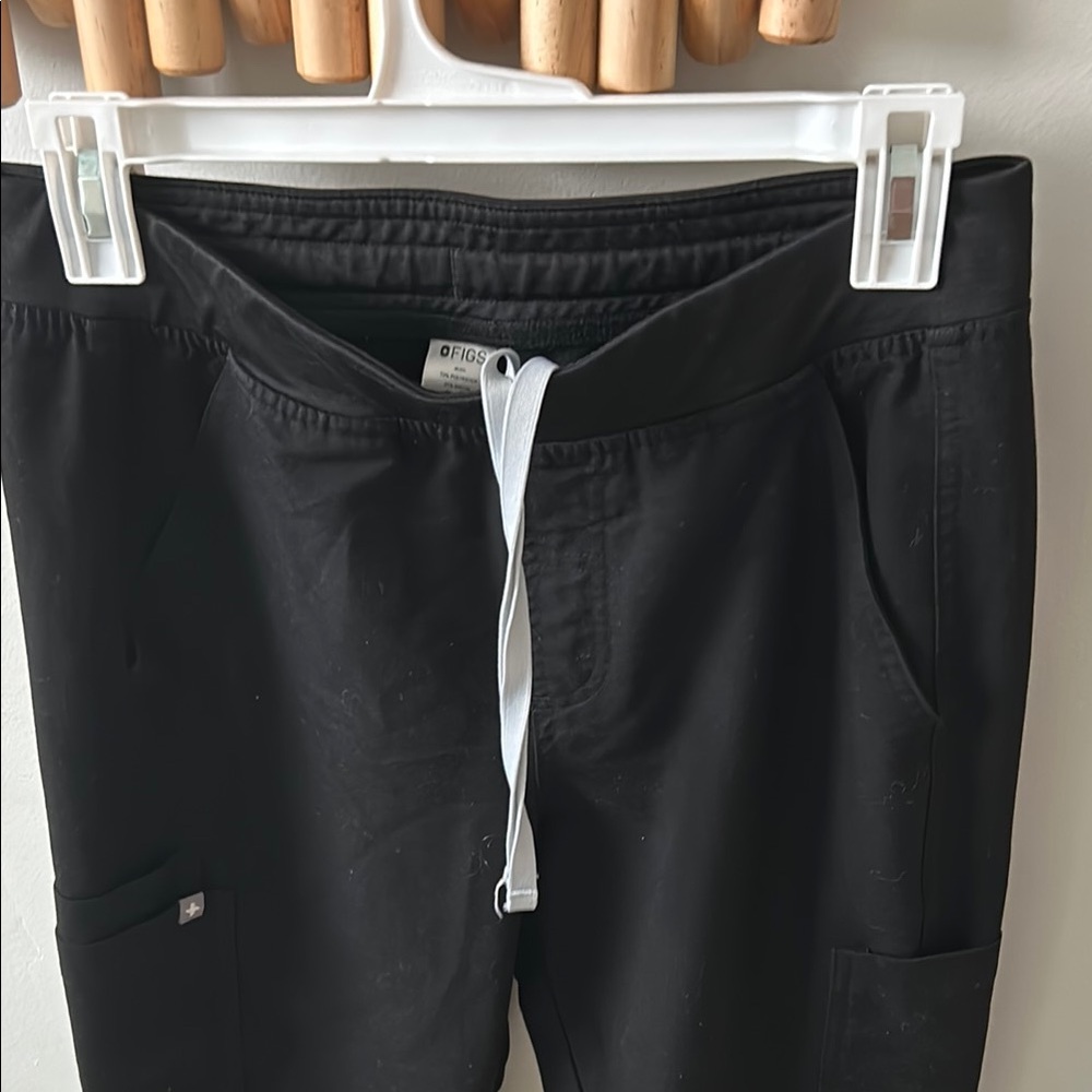 Figs Black Drawstring Pants